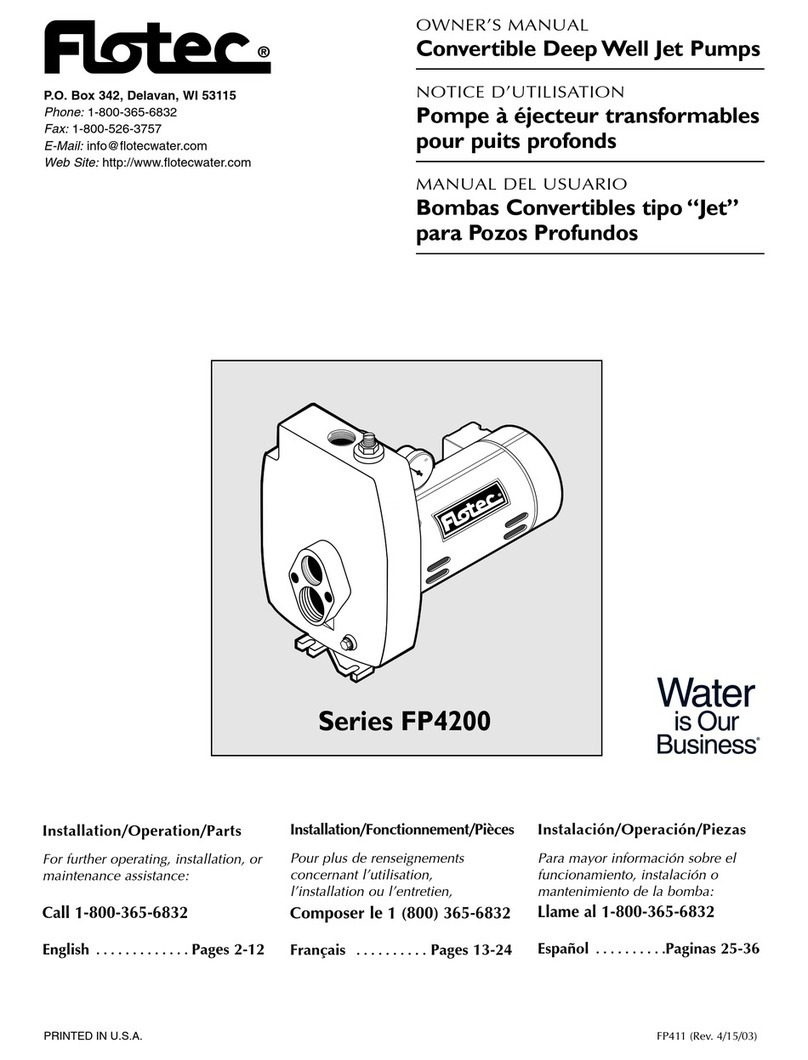 Flotec FP4200 Series User manual
