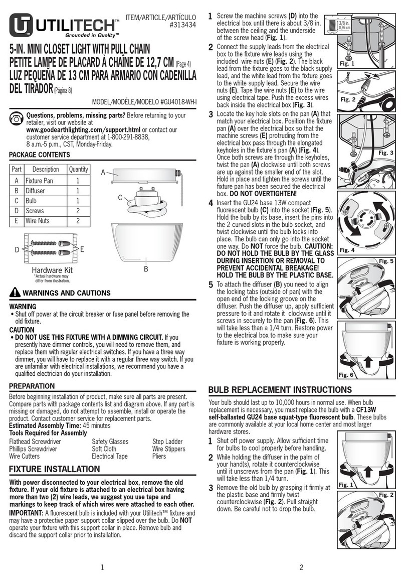 Utilitech GU4018-WH-I User manual