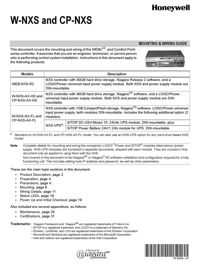 Honeywell WEBsAX Series Guide