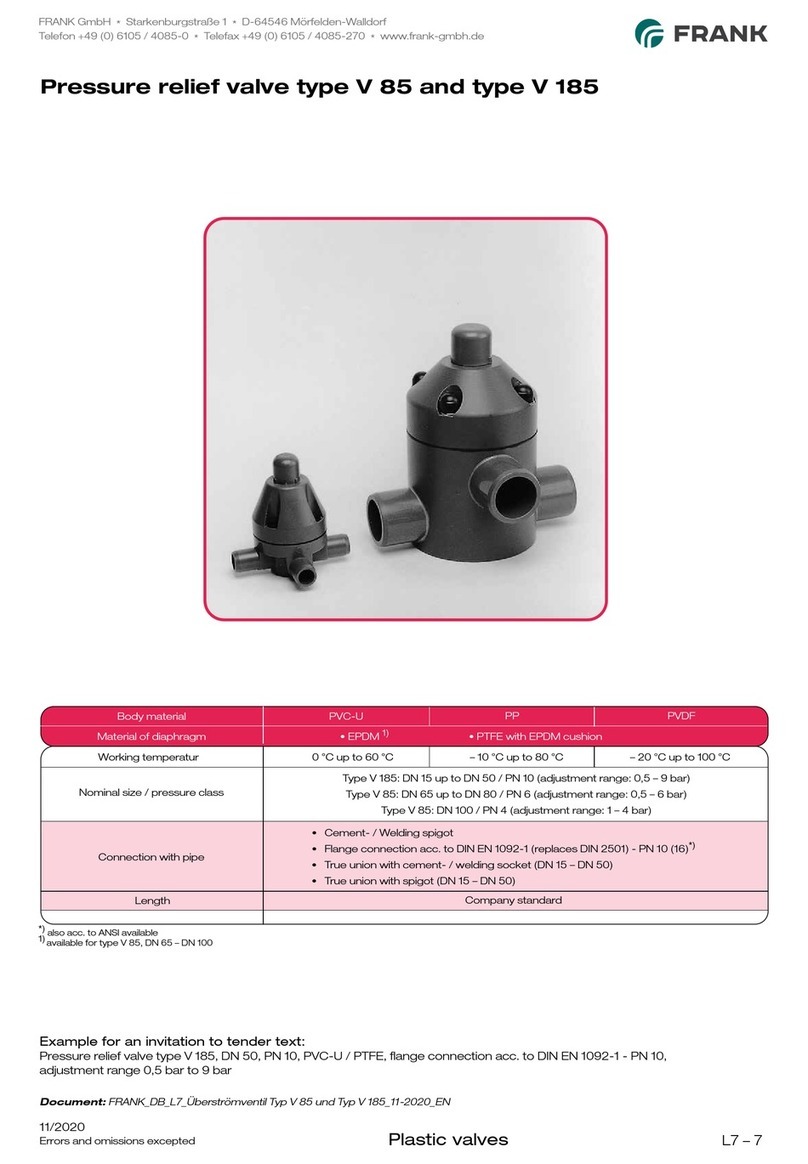 Frank V 85 manual