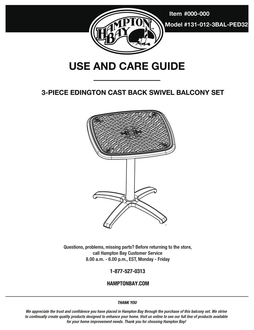 HAMPTON BAY 131-012-3BAL-PED32 User manual