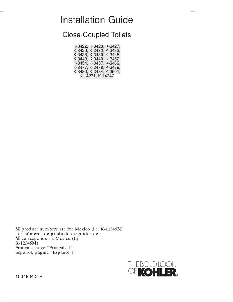 Kohler K-3422 User manual