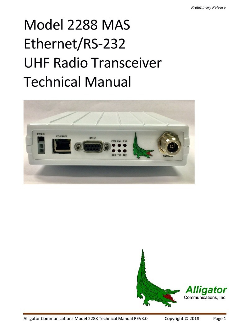 Alligator 2288 Technical manual