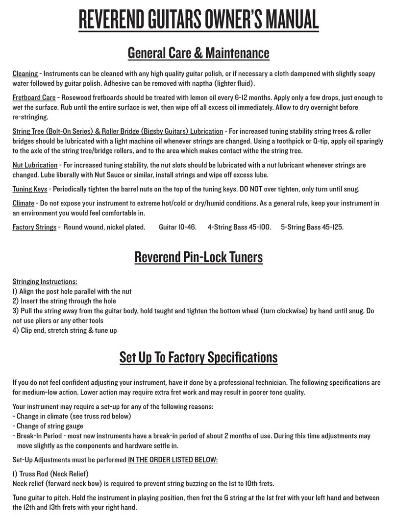 Reverend Humbucker owner's manual
