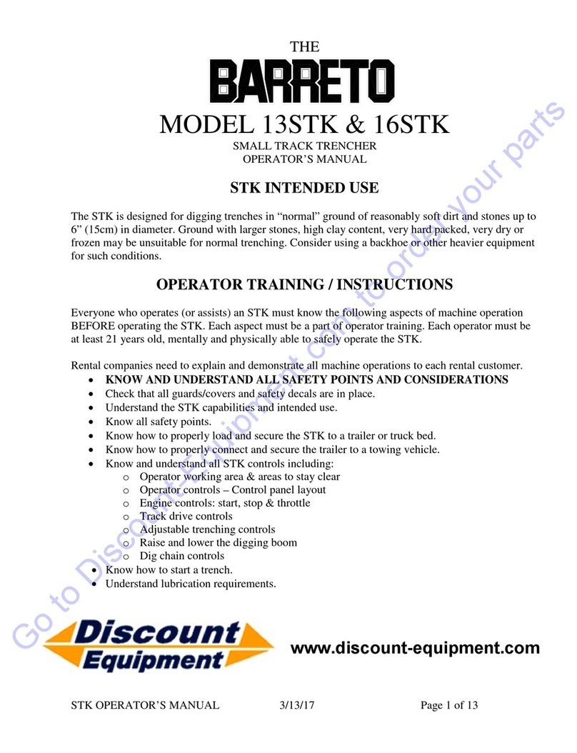 Barreto 13STK Operator's manual