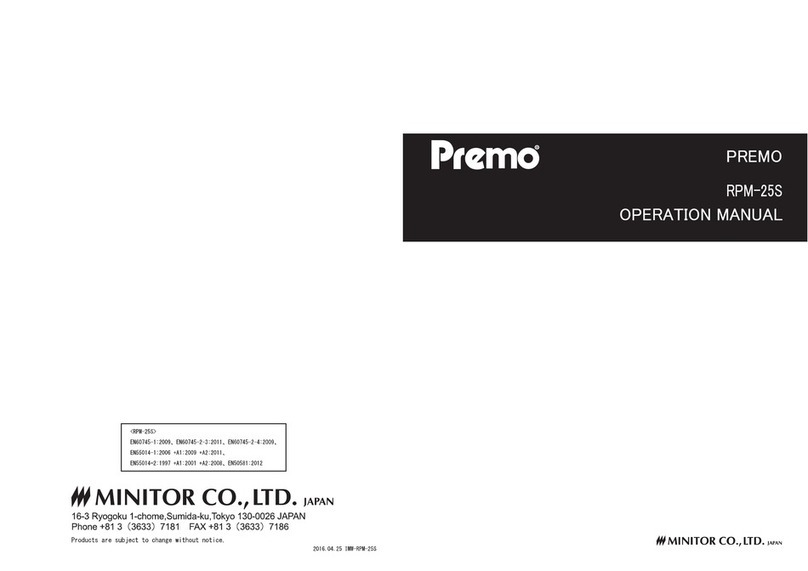 Minitor PREMO RPM-25S Operation manual