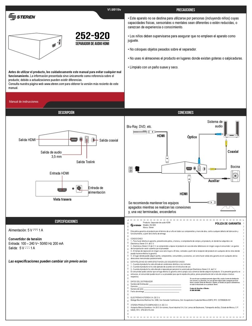 Steren 252-920 user manual