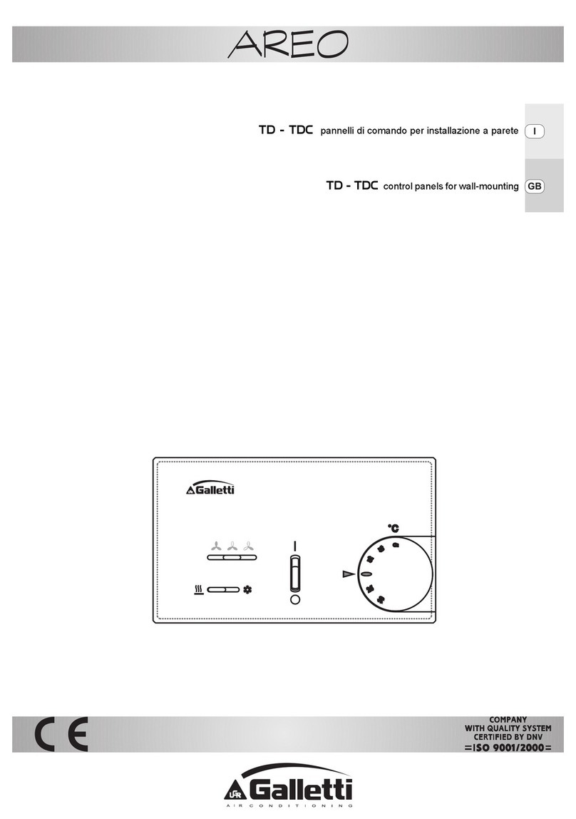 Galletti AREO TD quick start guide Galletti AREO TD quick start guide