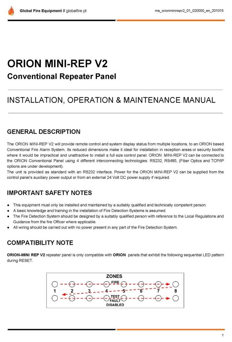 Global Fire Equipment ORION MINI-REP V2 Instruction manual