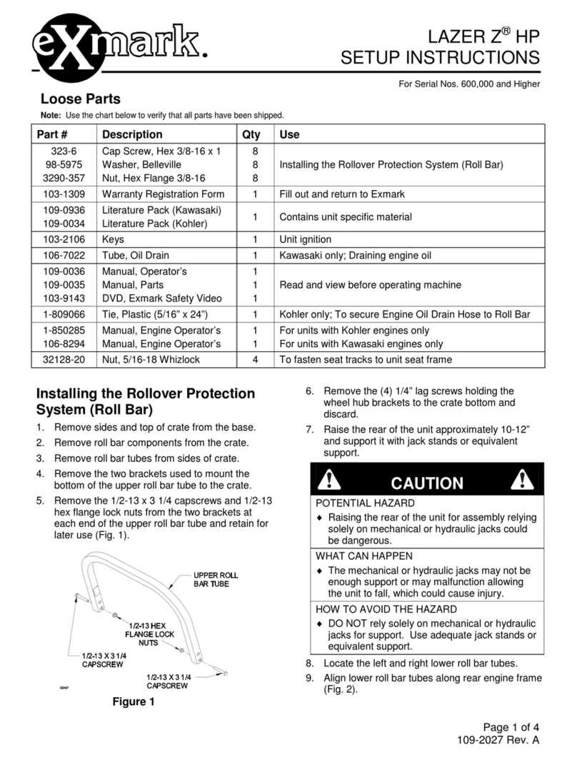 Exmark Lazer Z HP Setup instructions