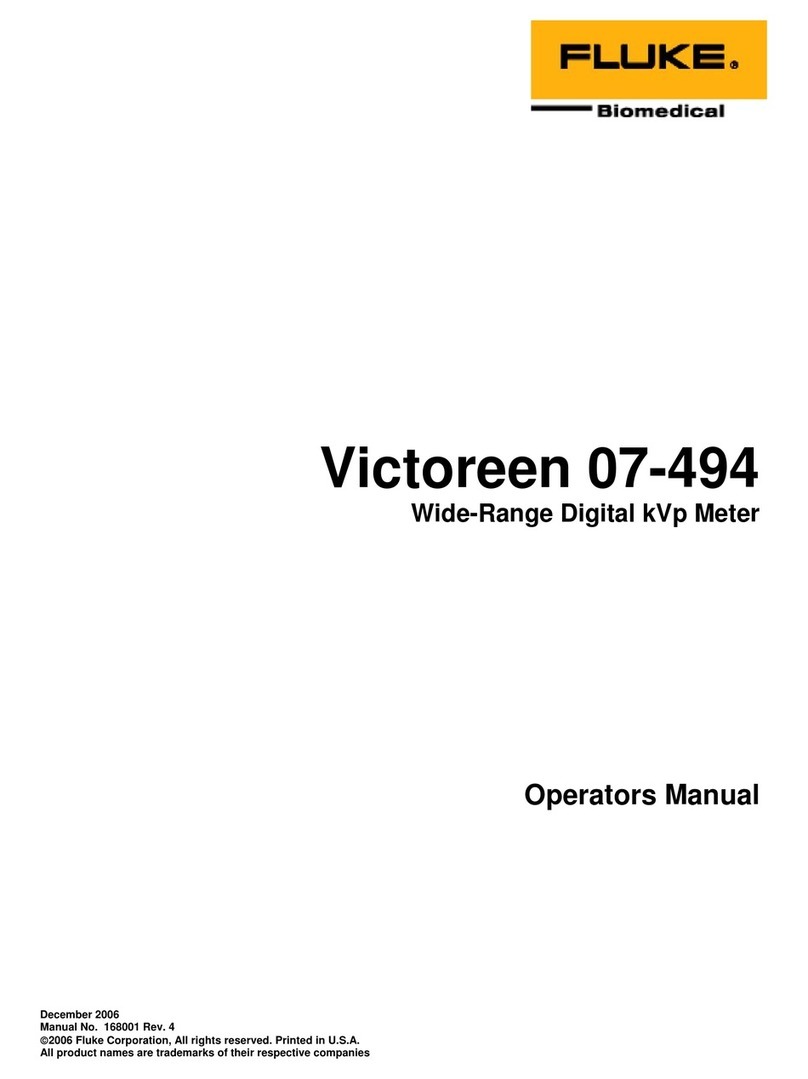 Fluke Biomedical Victoreen 07-494 User manual