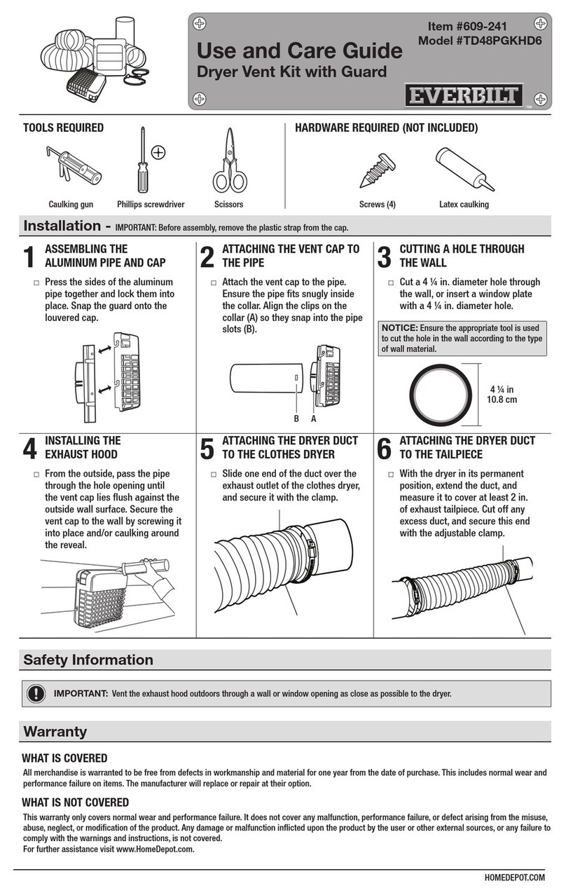 Everbilt TD48PGKHD6 Use and care guide