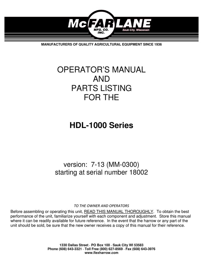 McFarlane HDL-1000 Series Operator's manual and parts list