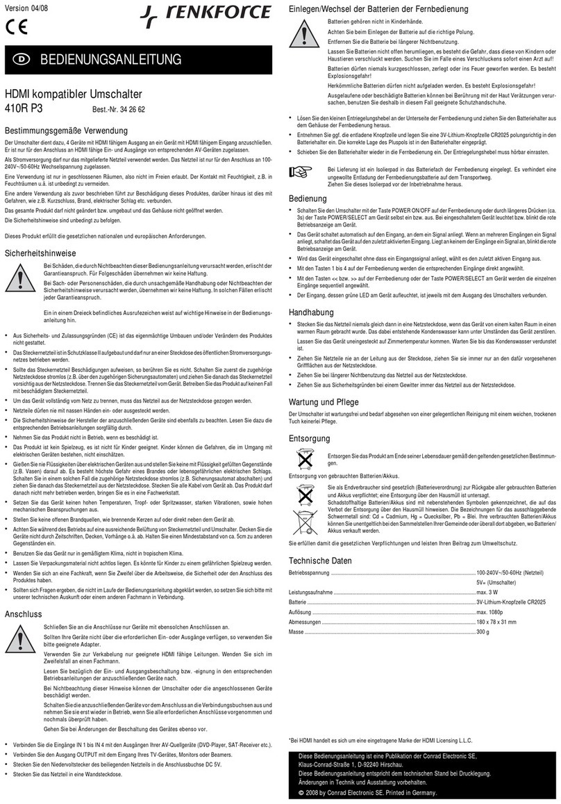 Renkforce 410R P3 operating instructions