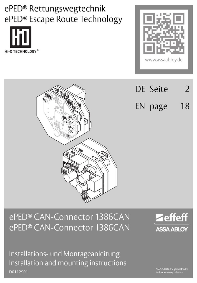 Assa Abloy effeff ePED 1386CAN Installation and mounting instructions
