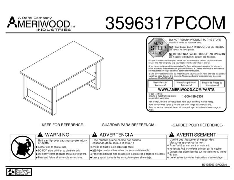 Dorel Ameriwood Industries 3596317PCOM User manual