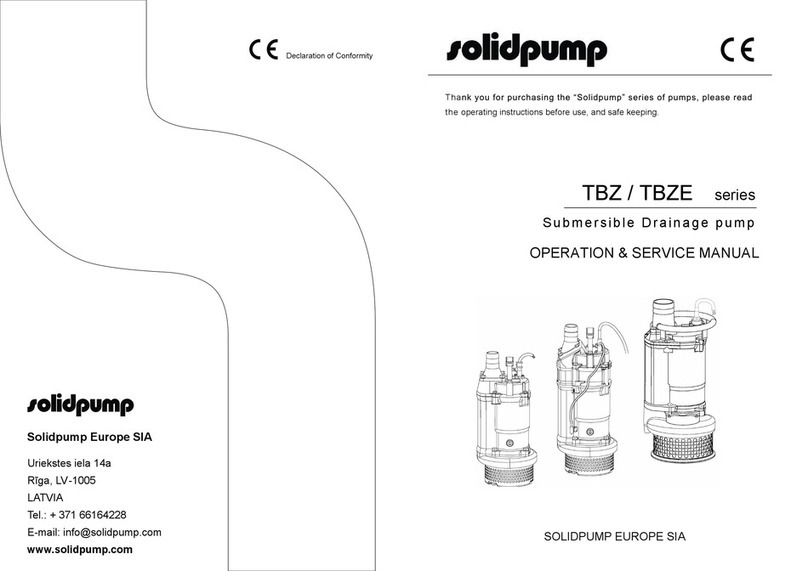 Solidpump TBZ Series Installation and operating instructions