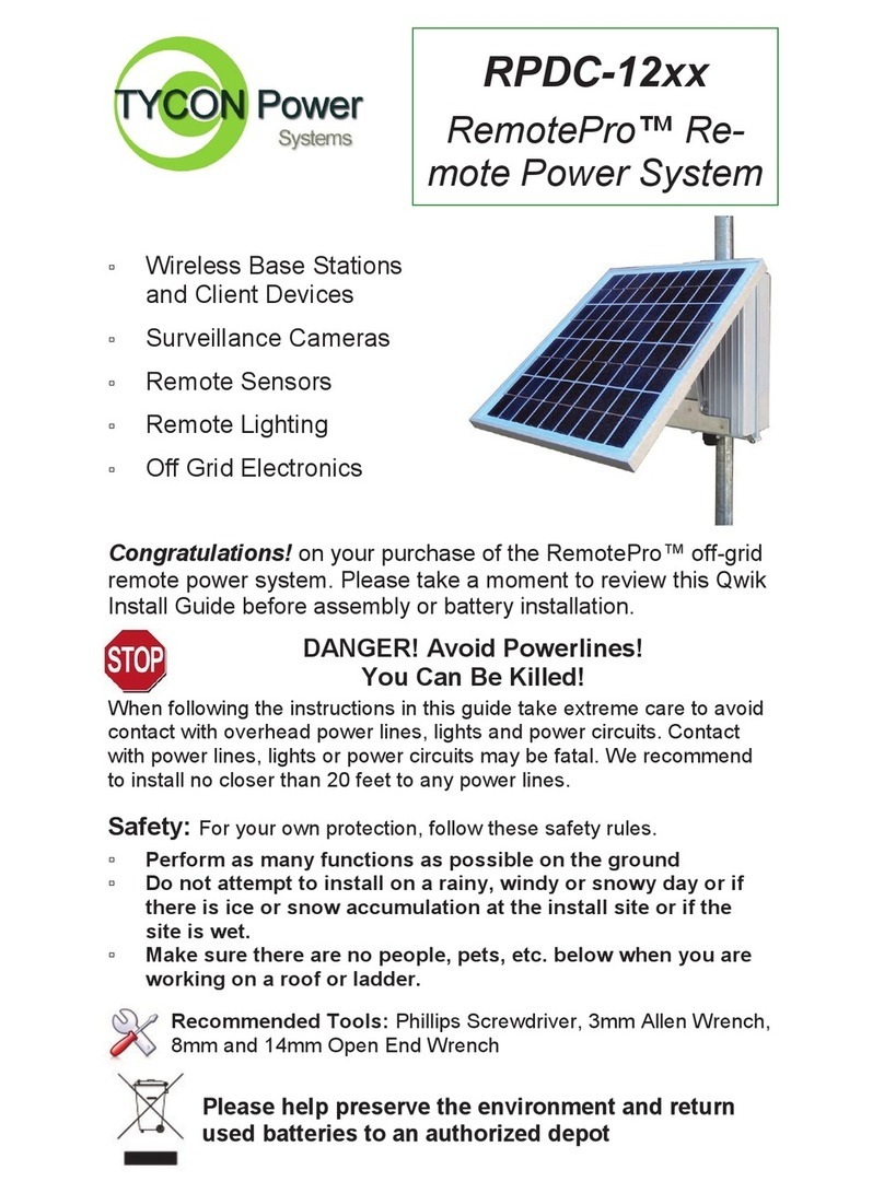 Tycon Power Systems RPDC-12 Series quick start guide