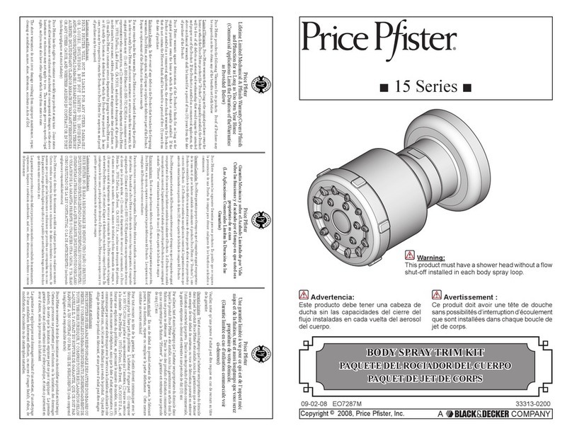 Black & Decker Price Pfister 15 Series User manual