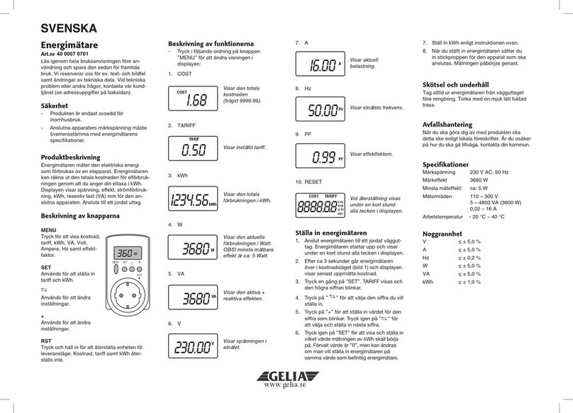 Gelia 4000070701 User manual