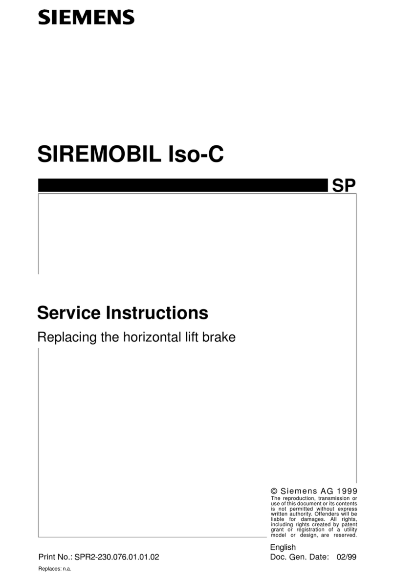 Siemens SIREMOBIL Iso-C Service instructions Siemens SIREMOBIL Iso-C Service instructions