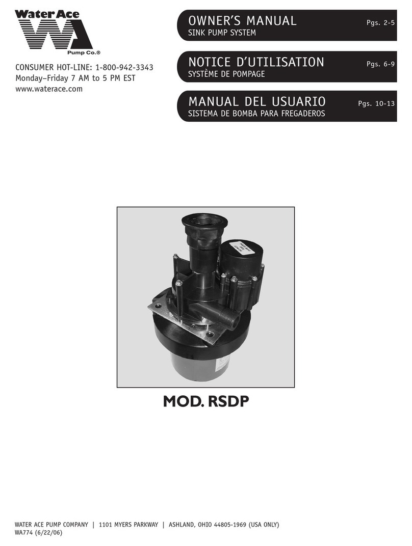 WaterAce RSDP owner's manual