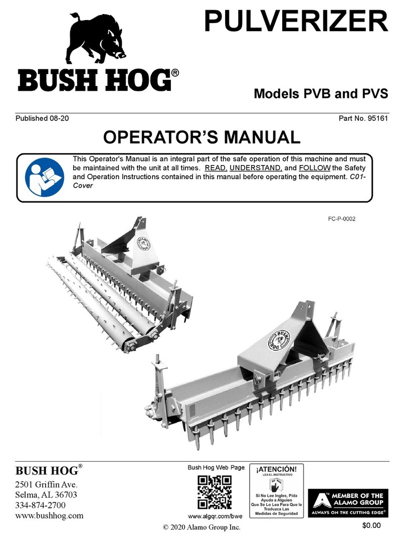 Alamo BUSH HOG PVB Operator's manual