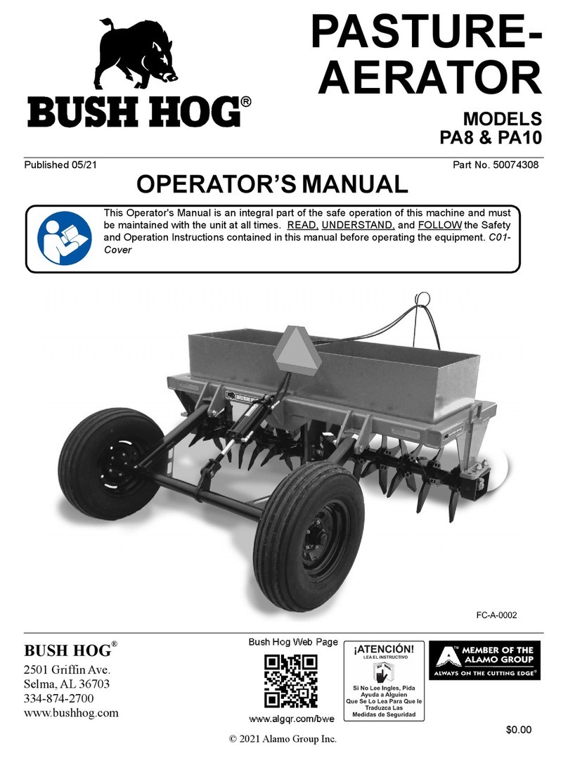 Alamo Bush Hog PA8 User manual