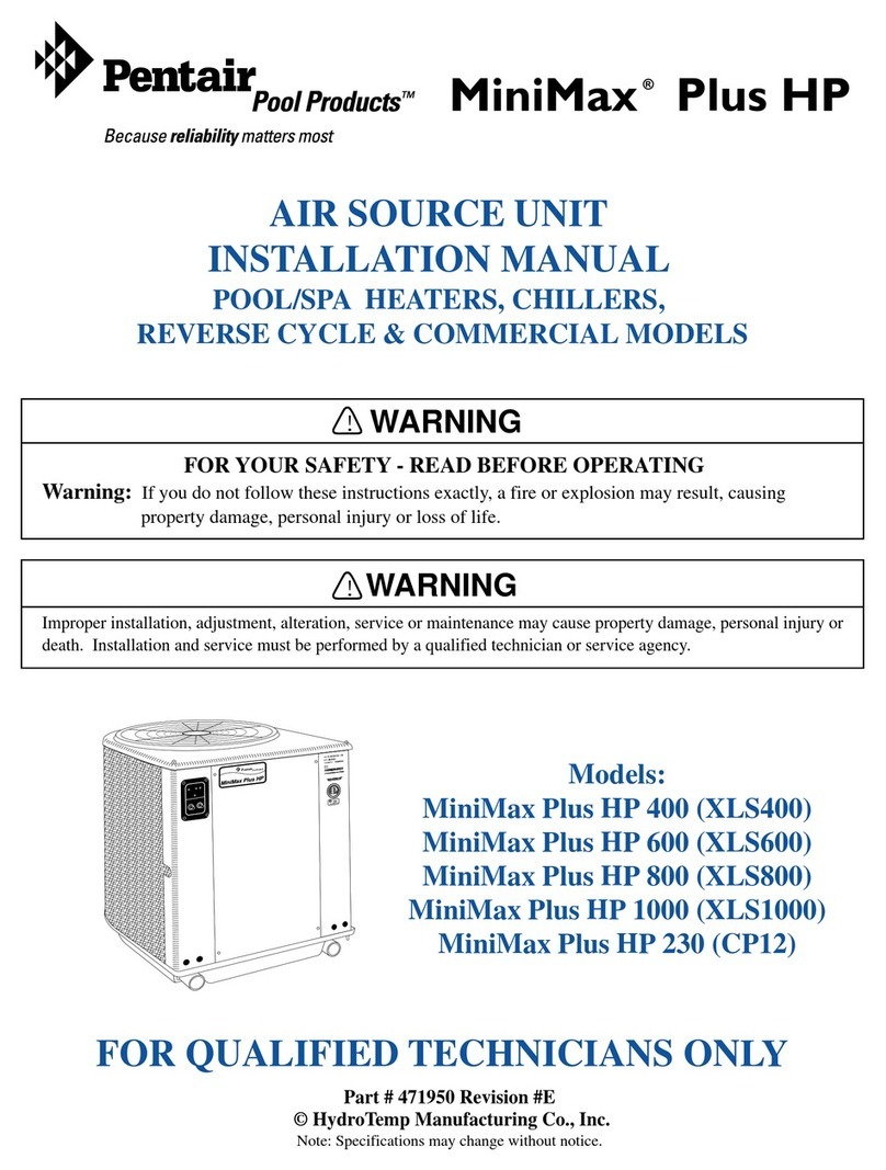 Pentair Pool Products MiniMax Plus HP 400 installation manual Pentair Pool Products MiniMax Plus HP 400 installation manual