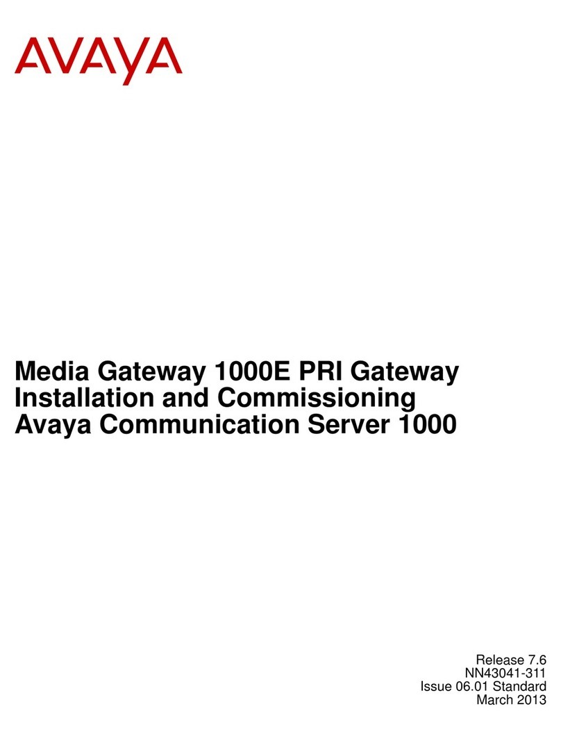 Avaya 1000 Series Installation and commissioning