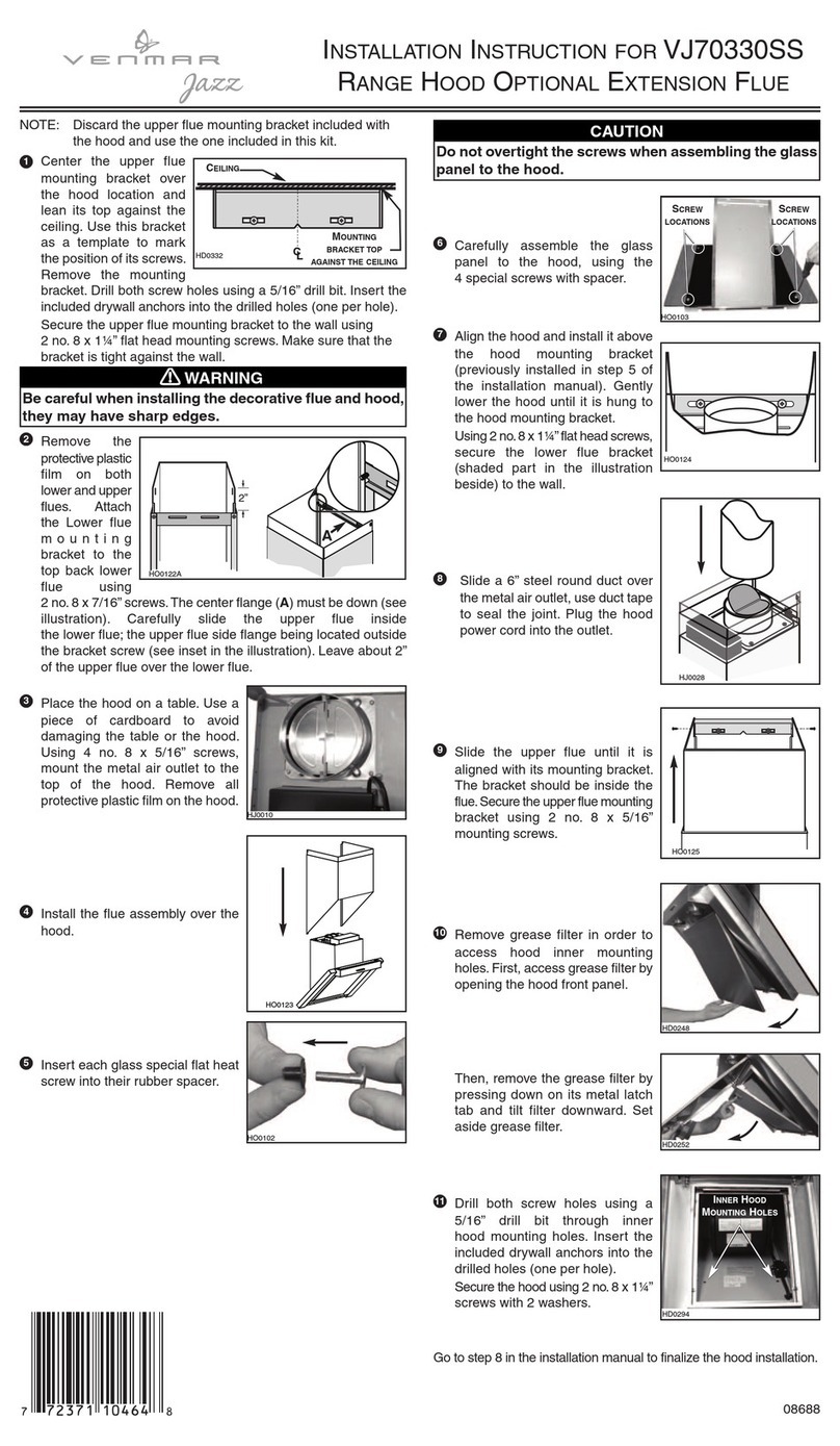 Venmar VJ70330SS User manual