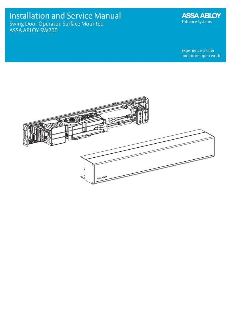 Assa Abloy SW200 Installation and service manual Assa Abloy SW200 Installation and service manual