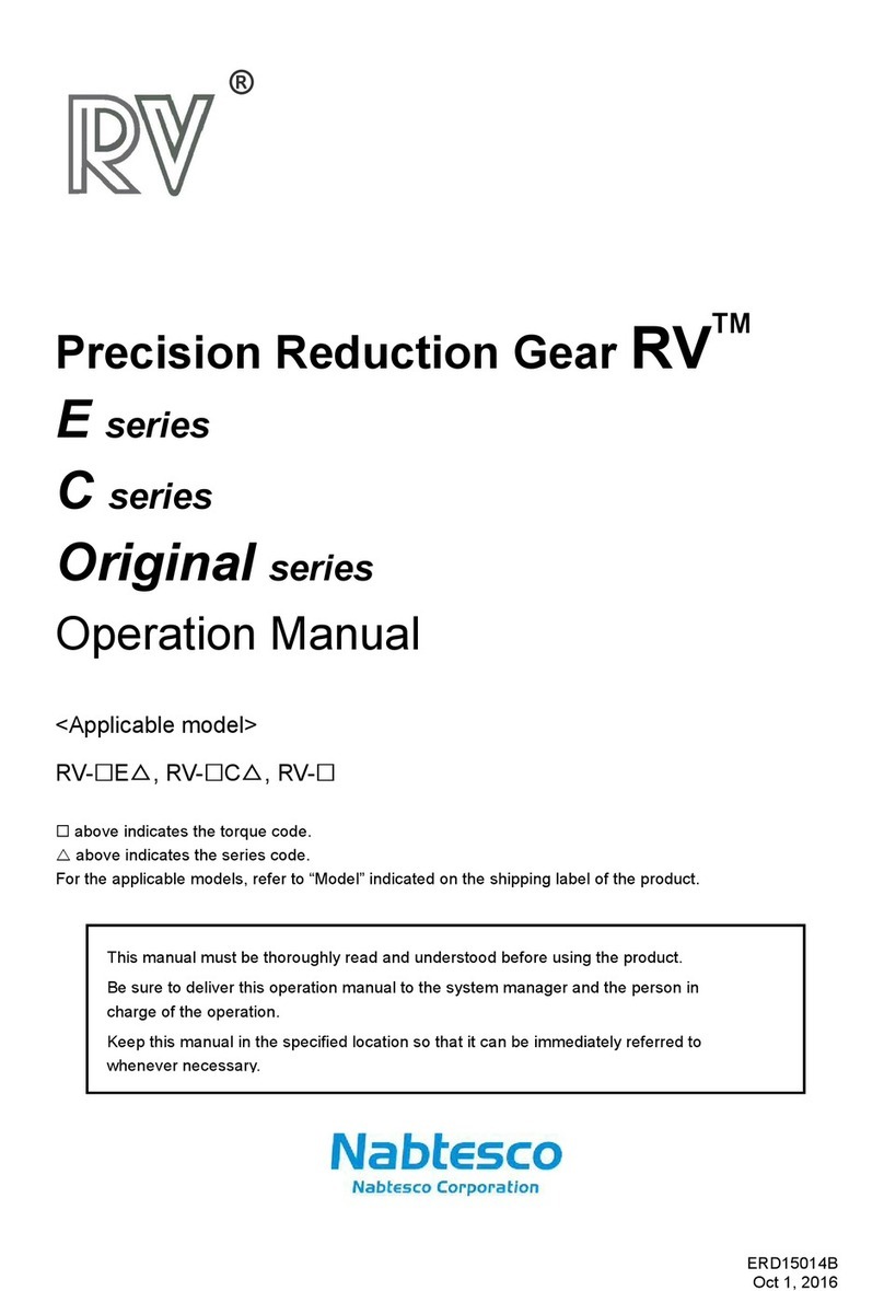 Nabtesco RV E Series Operation manual