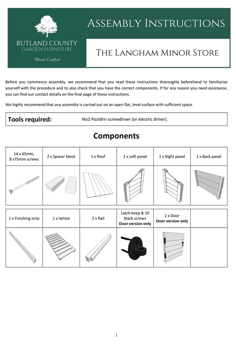Rutland County The Langham Minor Store Assembly instructions