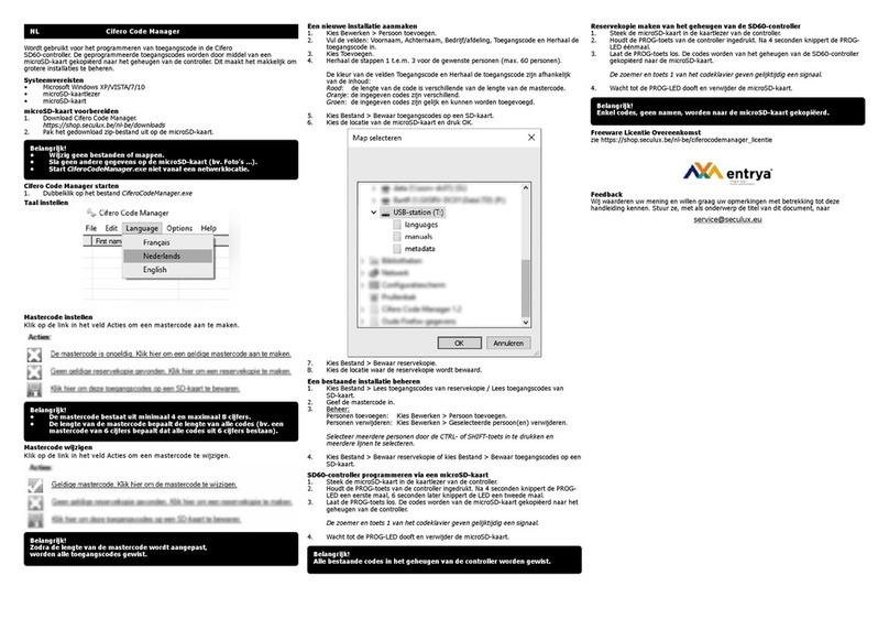 Entrya Cifero SD60 quick start guide