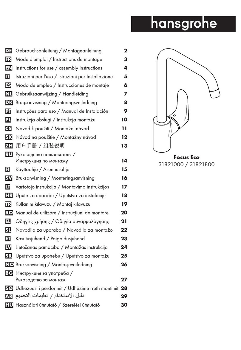 Hans Grohe Focus Eco 31821000 Manual