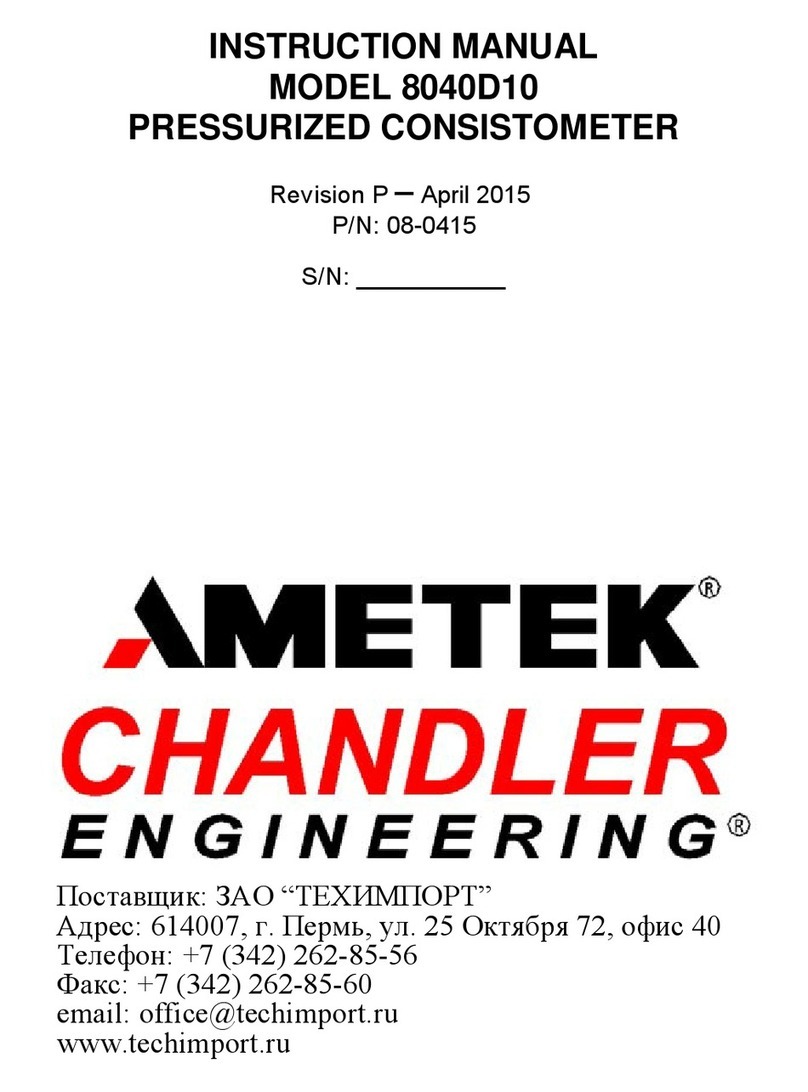 Ametek Chandler Engineering 8040D10 User manual
