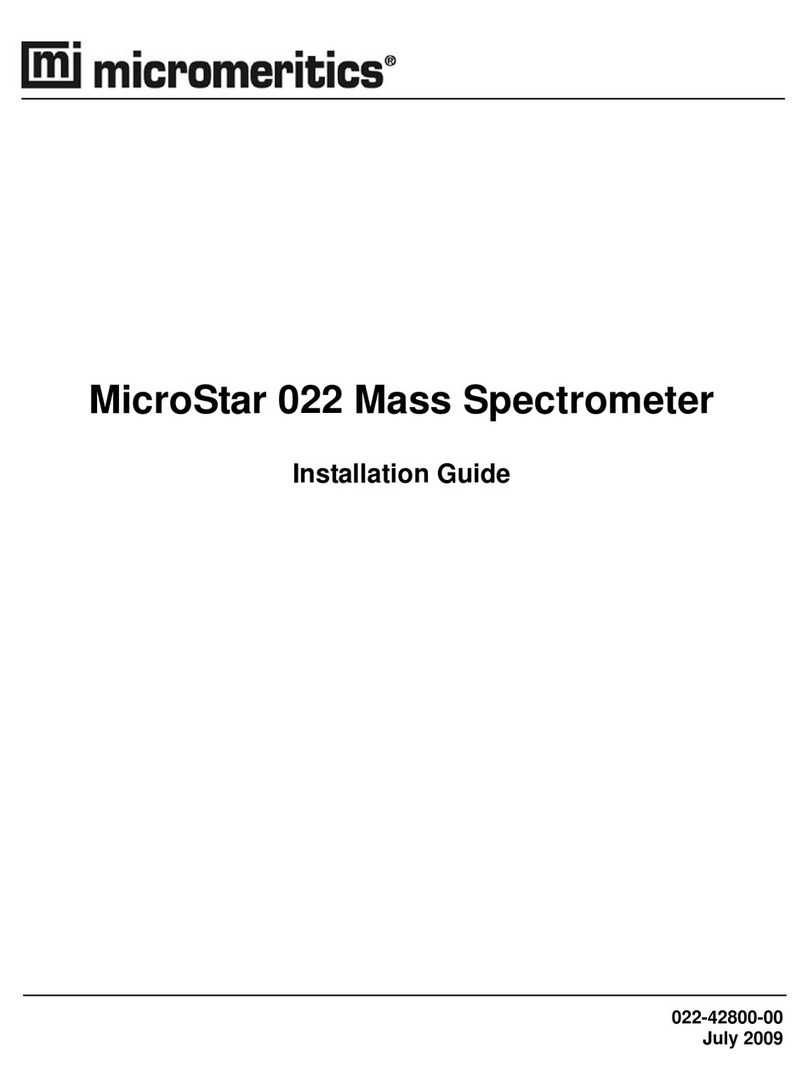 Micromeritics MicroStar 022 User manual