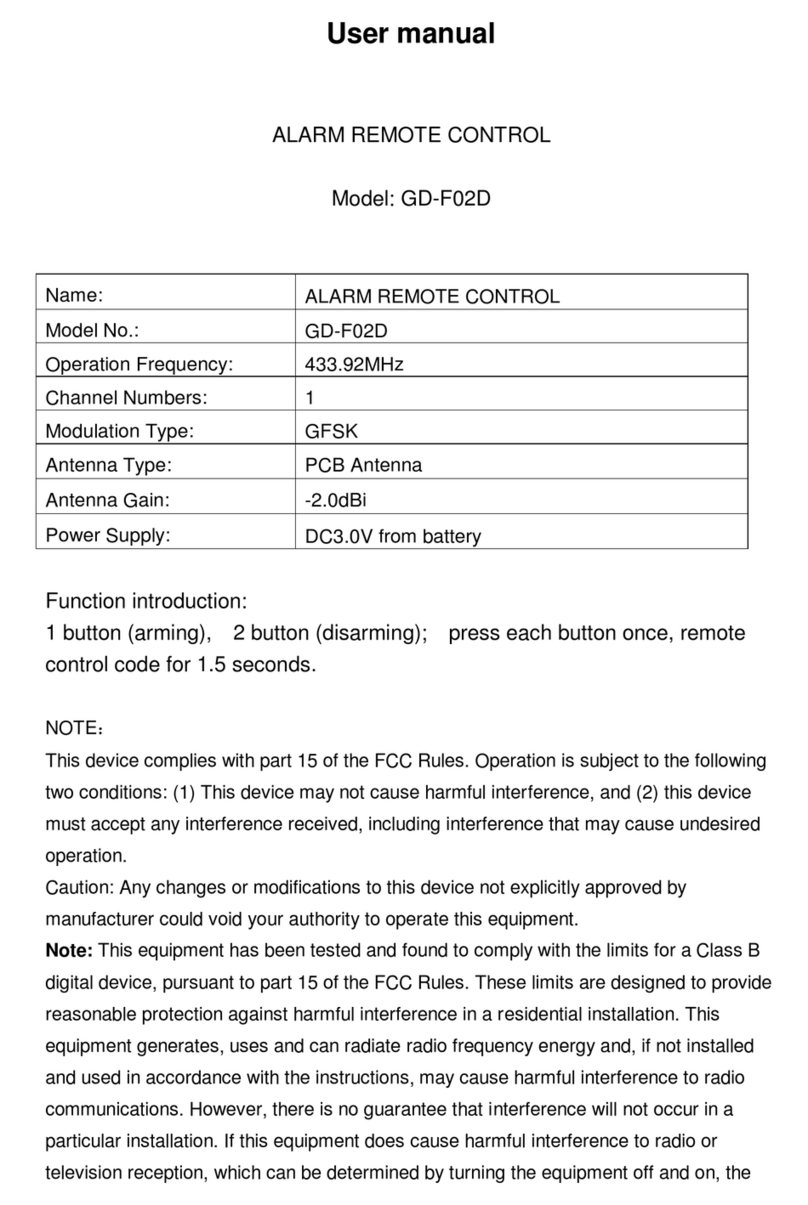 Black Widow Security GD-F02D user manual