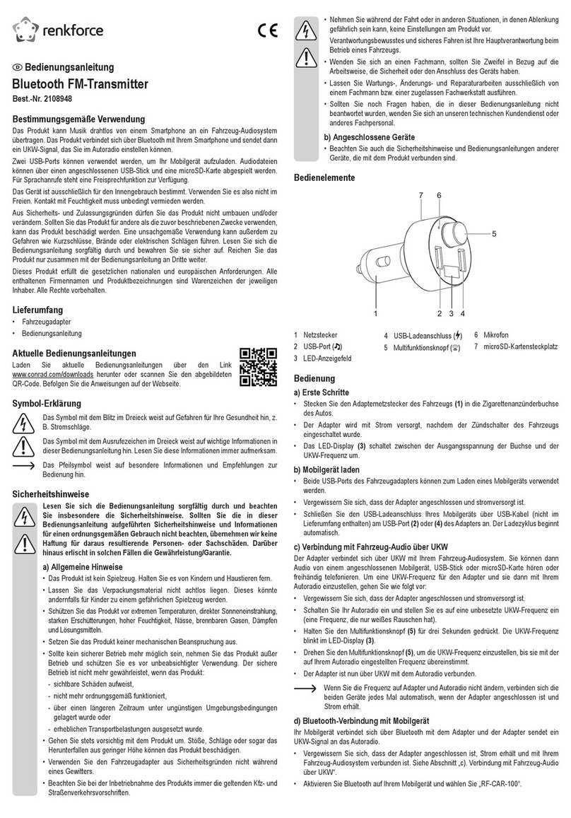 Renkforce 2108948 operating instructions