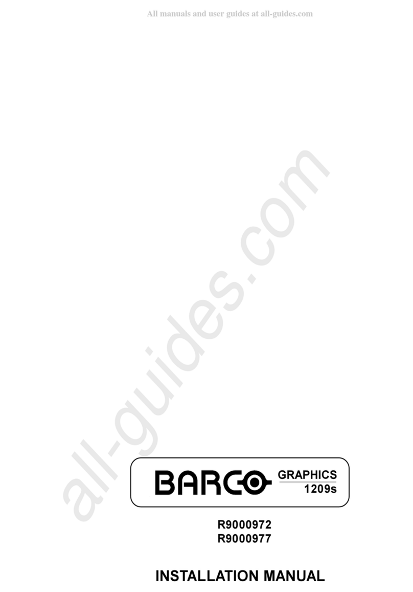 Barco R9000972 installation manual