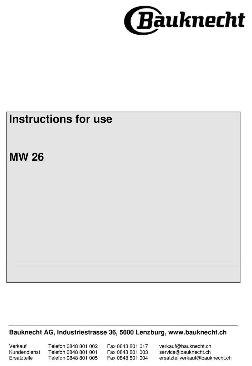 Bauknecht MW 26 Instructions for use