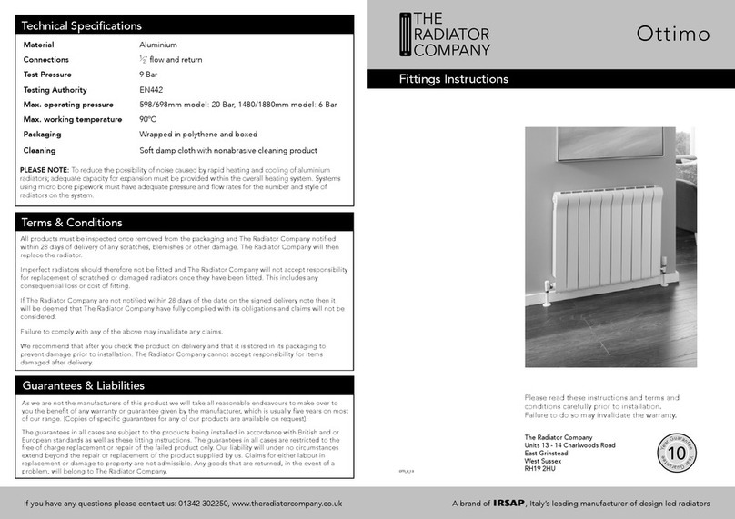 IRSAP The Radiator Company Ottimo Fitting instructions