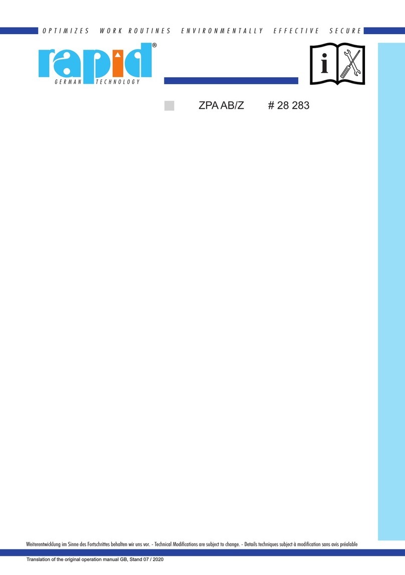Rapid ZPA AB/Z Operation manual