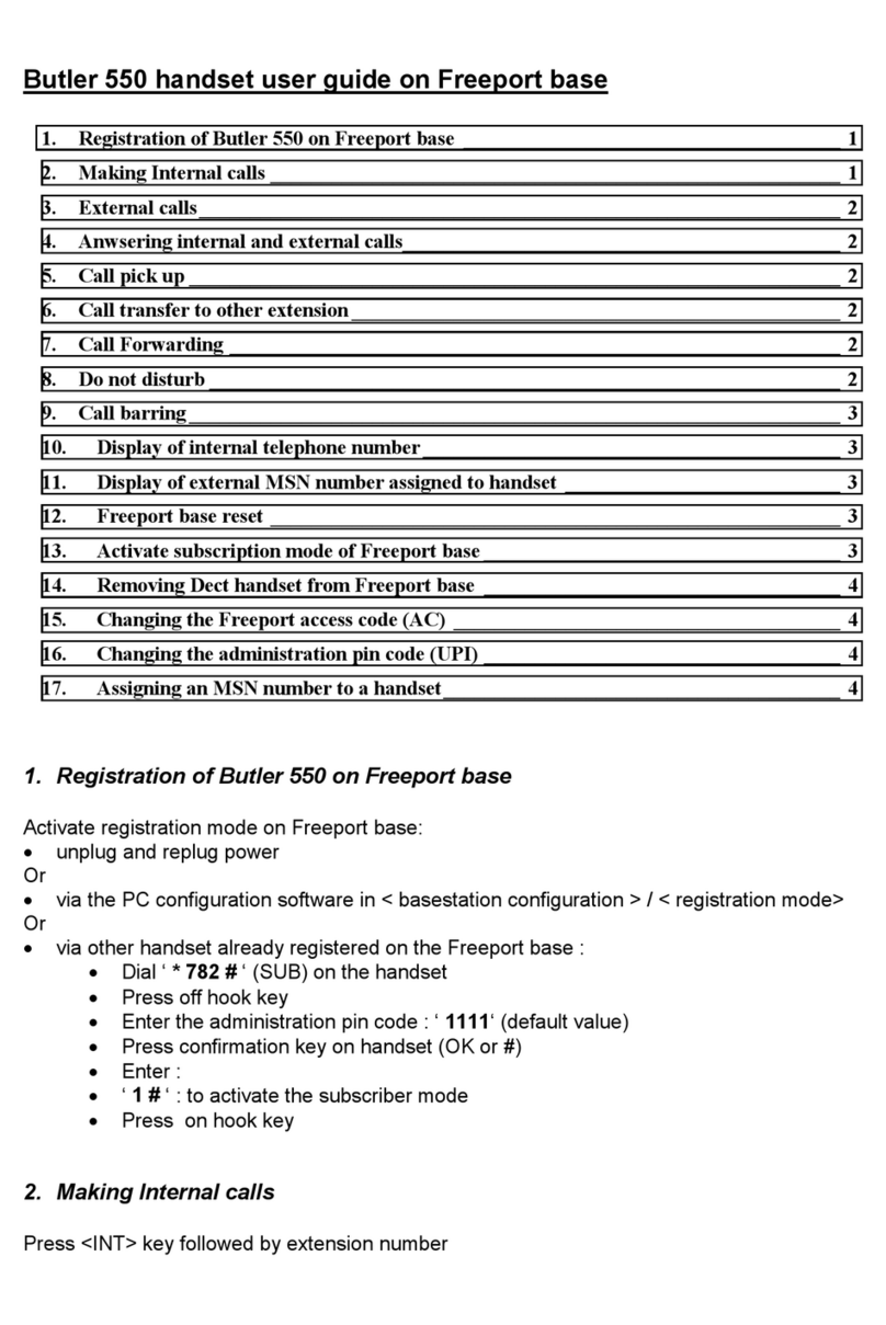 Topcom BUTLER 550 User manual