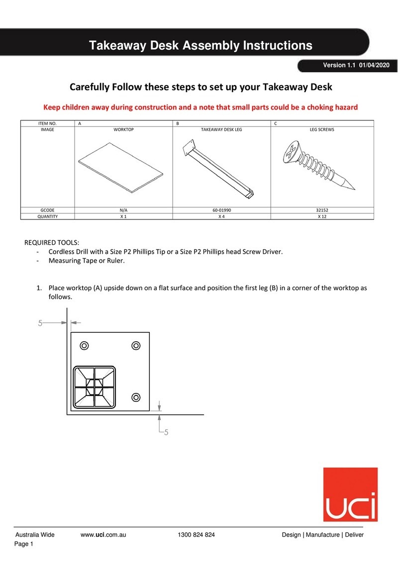 UCI Takeaway Desk Assembly instructions