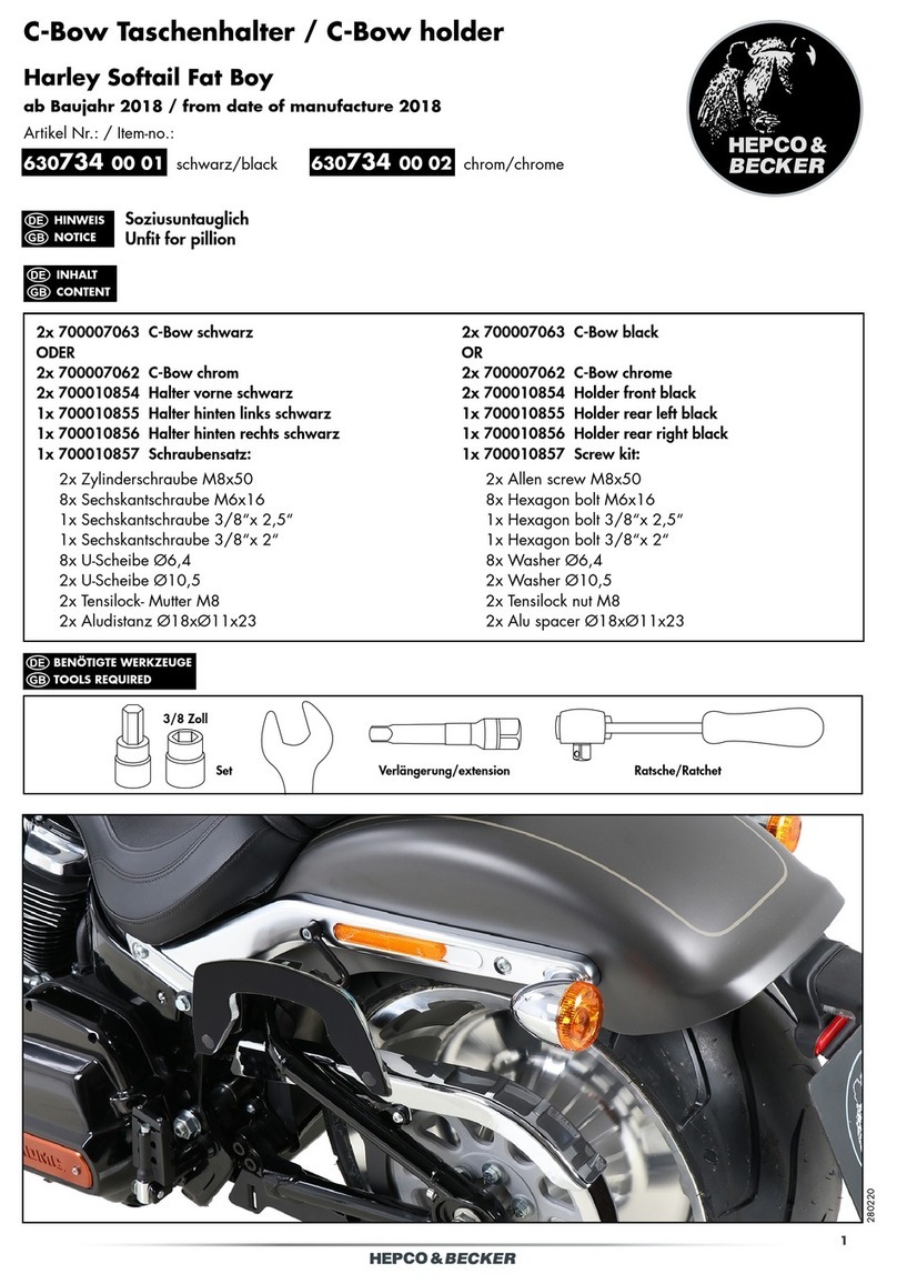 hepco & becker 630734 00 01 Mounting instructions hepco & becker 630734 00 01 Mounting instructions