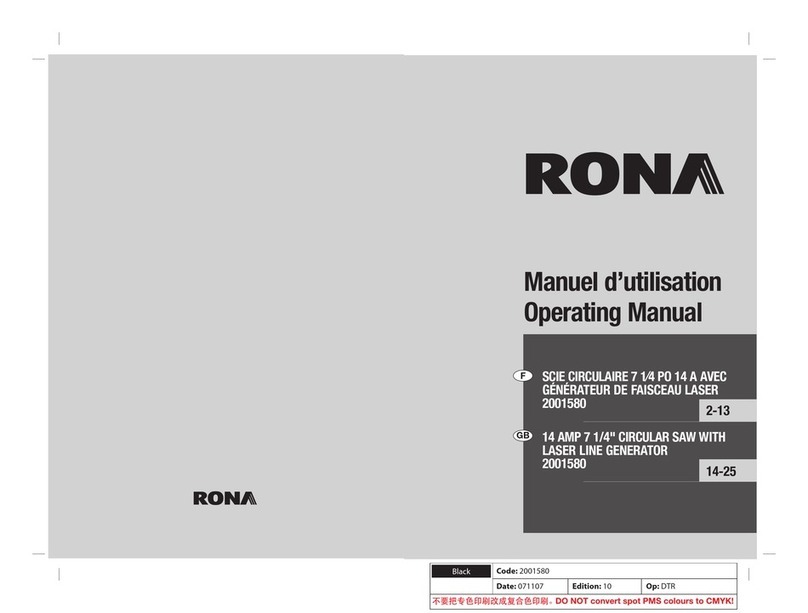 Rona 2001580 operating manual