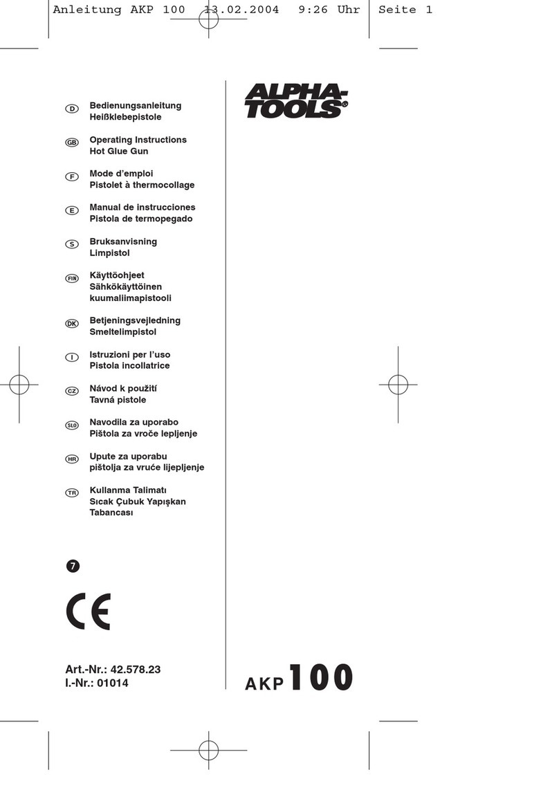 Alpha tools AKP 100 operating instructions