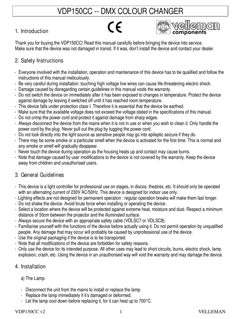 Velleman VDP150CC User manual